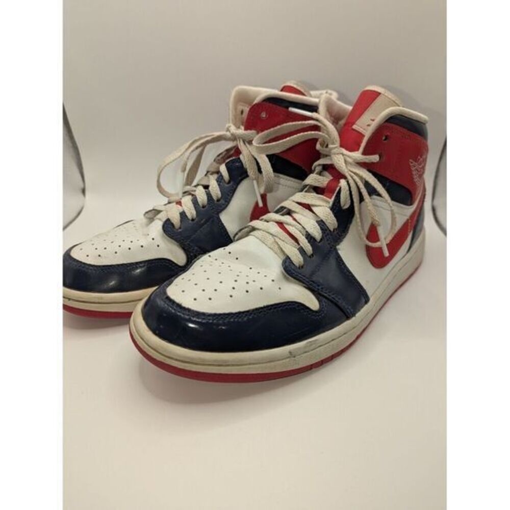 Women's Air Jordan‎ 1 Mid SE - DJ5984 400 White/Navy Red Size: US 10 *READ*